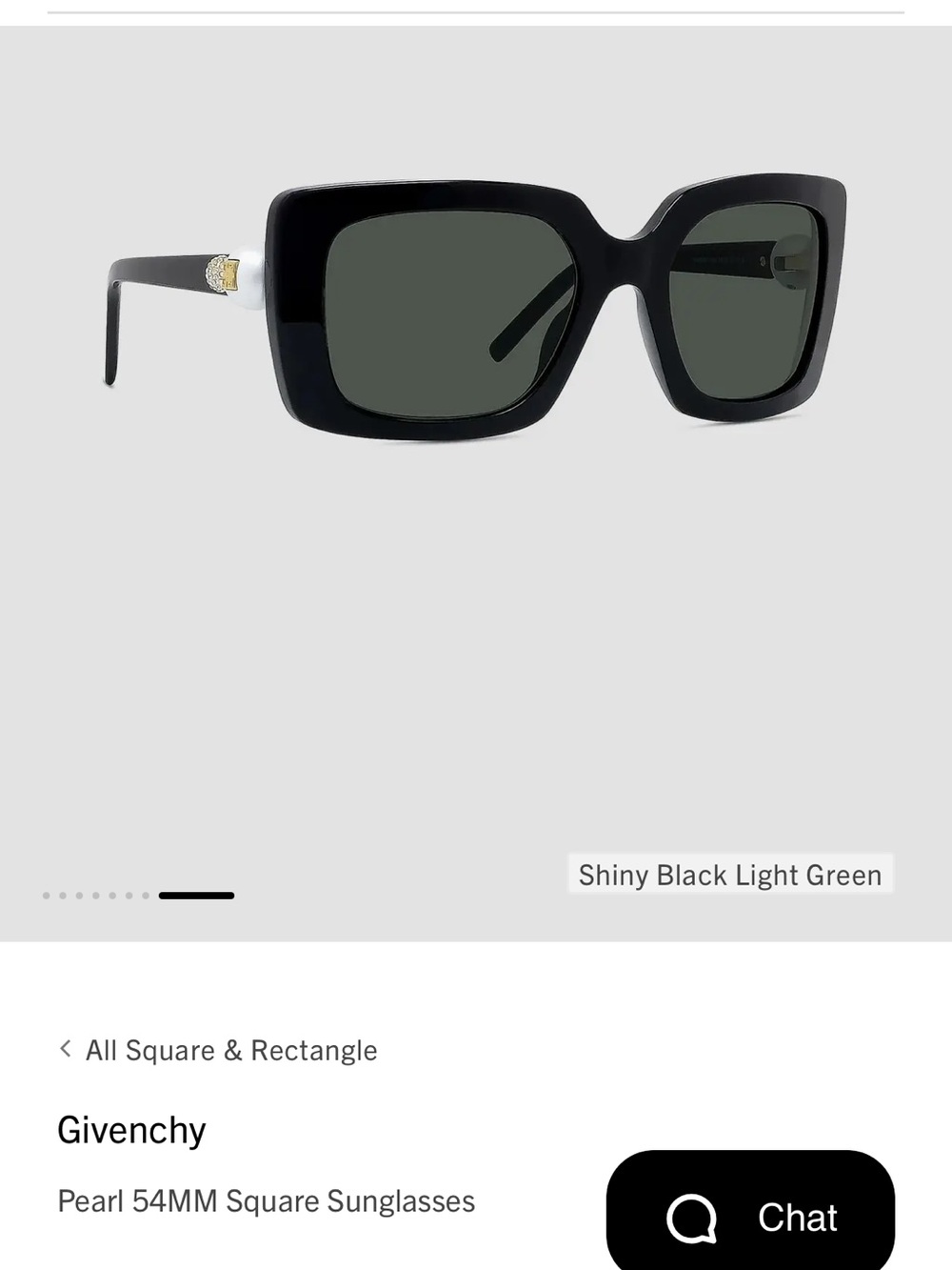 Givenchy Pearl 54MM Square Sunglasses - Black